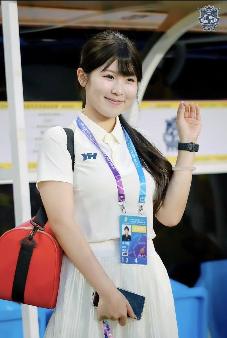肇庆队女队医李博雅。(取材自小红书)