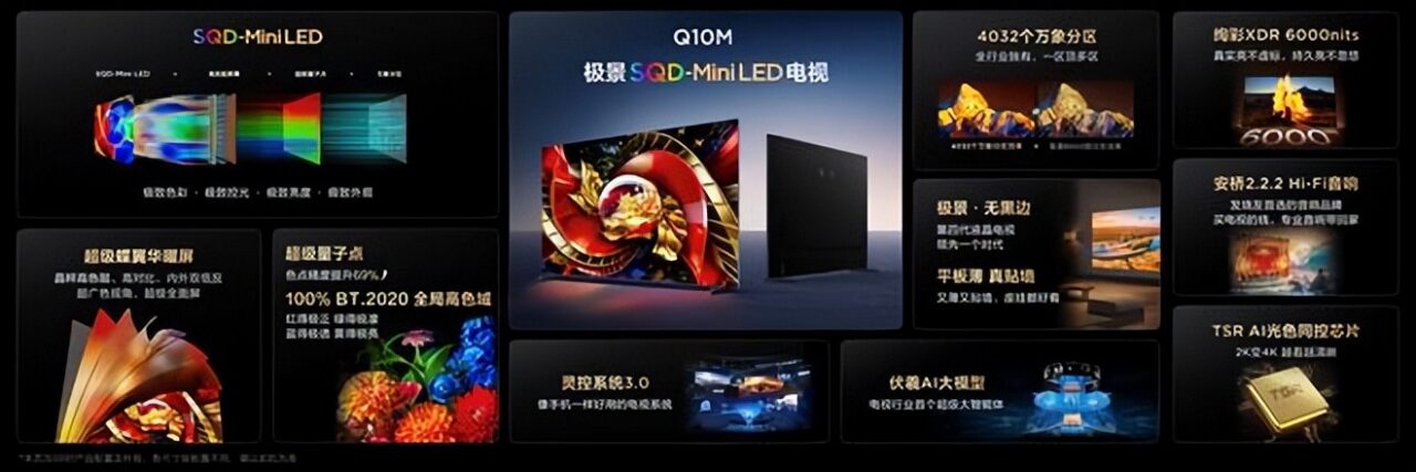 TCL Q10M系列发布：好画质不只高色域，SQD-Mini LED才是终极答案