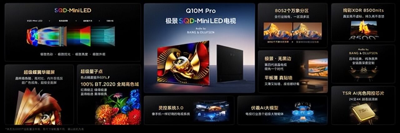 TCL Q10M系列发布：好画质不只高色域，SQD-Mini LED才是终极答案